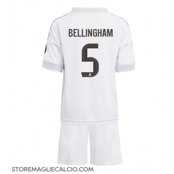 Real Madrid Jude Bellingham #5 Maglia Gara Casa Repliche 2025-26 Bambino